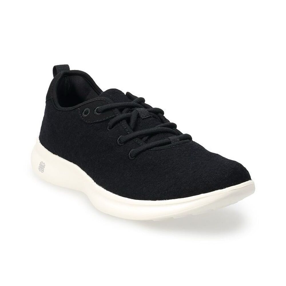 FLX Excel Men Shoes Black Wool Blend Upper Breathable Lite Sneakers 11.5 W Wide